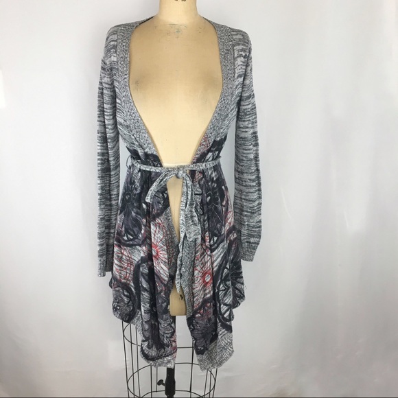 Desigual Belted Floral Detail Cardigan